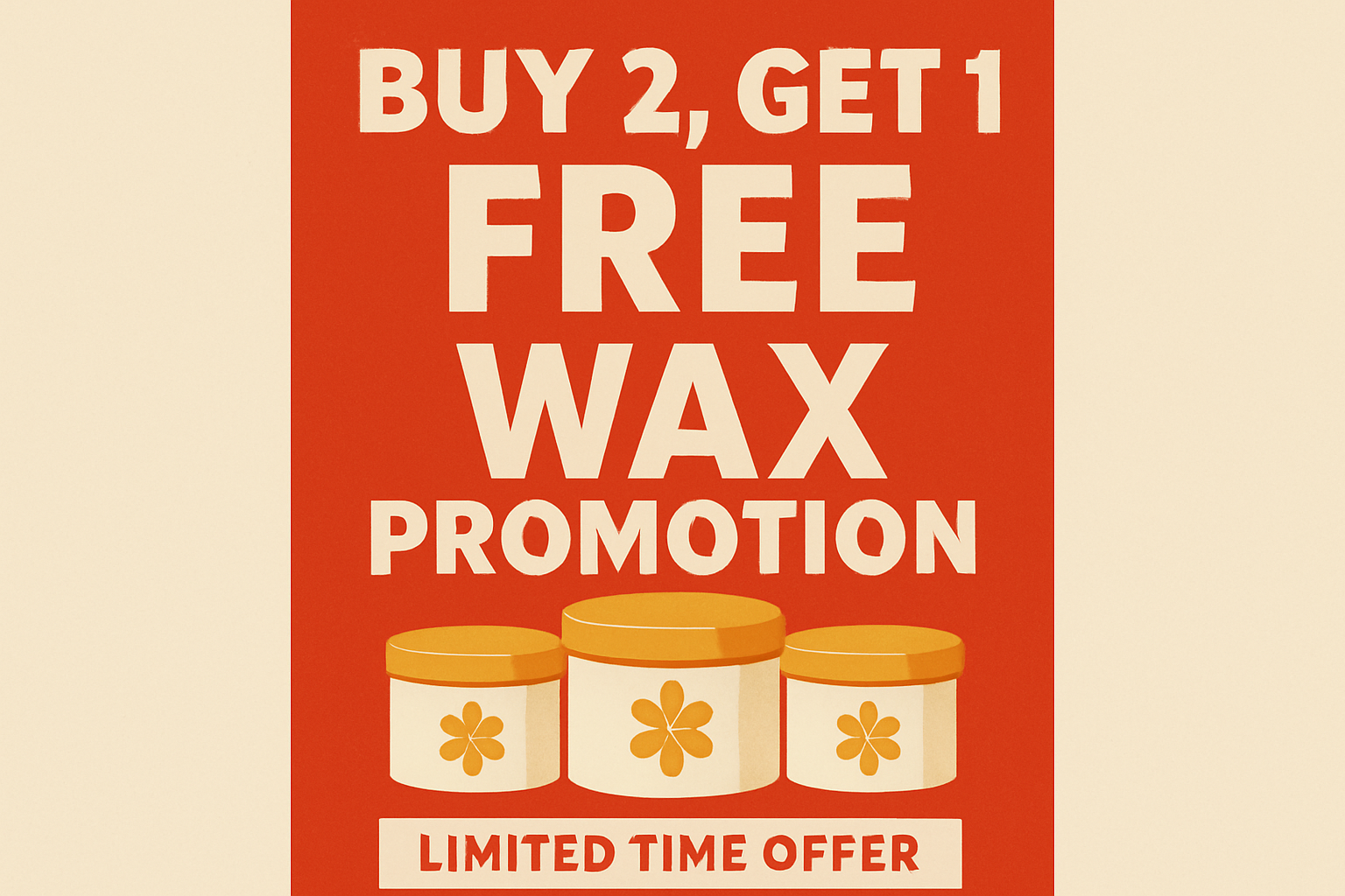Buy 2 Get Third Free Wax Promotion
