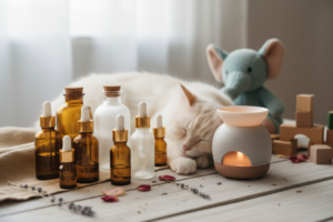 Family home with pet and child — hero image for Aromatherapy Safety Guide