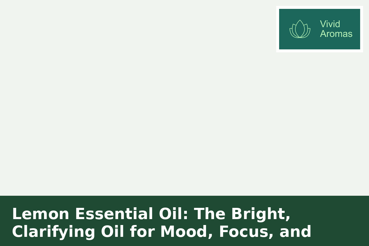 Lemon Essential Oil: The Bright, Clarifying Oil for Mood, Focus, and Cleansing